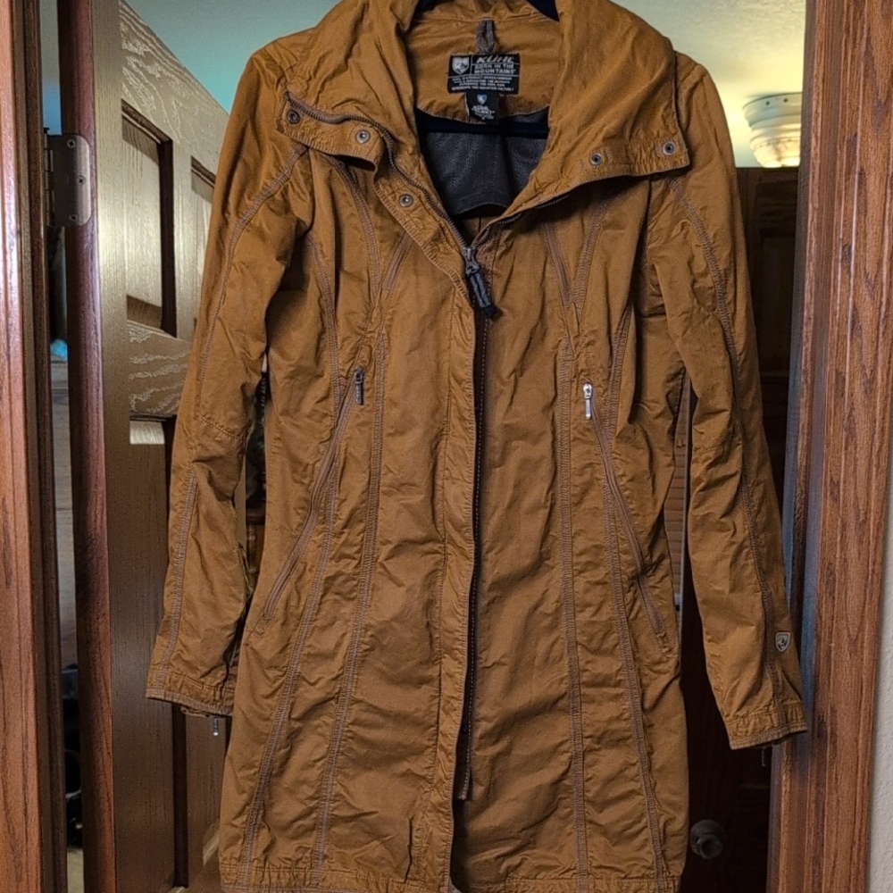 Kuhl Brown Trench Coat with Zippered Details